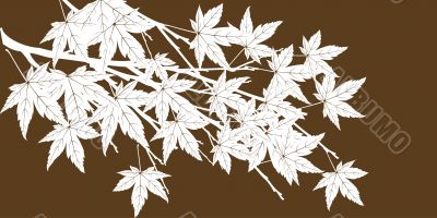 Abstract tree with autumn leaves