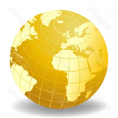 Globe of the World Europe and Africa