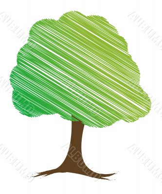 vector tree design, easily editable vector illustration