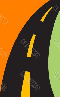 Stylized road sign