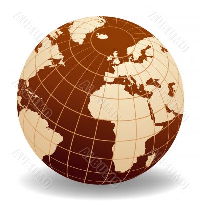 Globe of the World Europe and Africa
