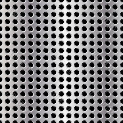 Seamless vector illustration of perforated metal plate