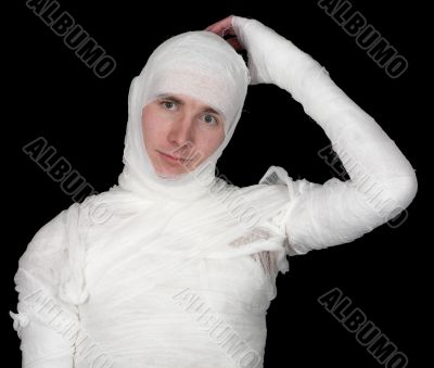 Man in bandage