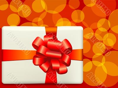 Christmas present box with a bow