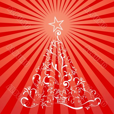 abstract Christmas tree background