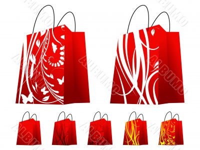 Red shopping bags
