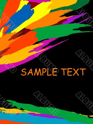 grunge colorful splashing, vector illustration