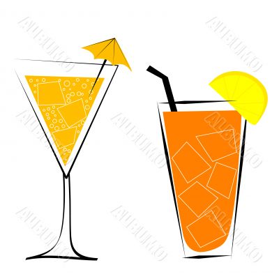Cocktails vector illustration