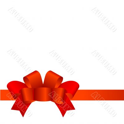 Red Bow fully editable vector illustration