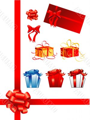 bows, giftboxes, ribbons