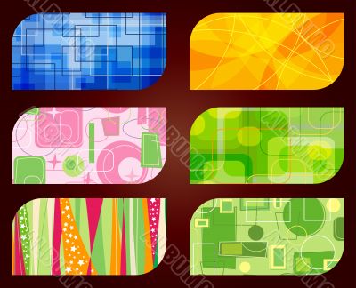 abstract retro business card backgrounds