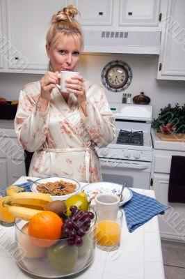 Attractive Woman In Kitchen