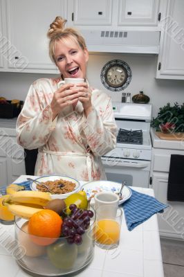 Attractive Woman In Kitchen