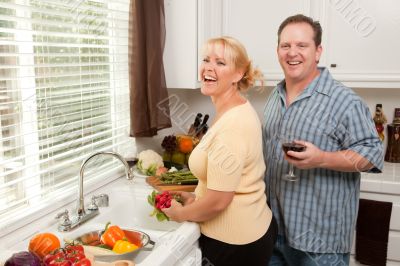 Happy Couple Enjoying An Eveing