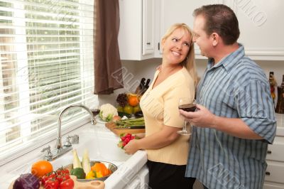 Happy Couple Enjoying An Eveing