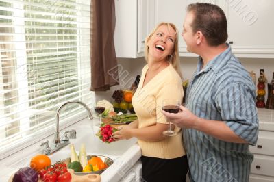 Happy Couple Enjoying An Eveing