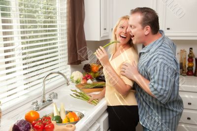 Happy Couple Enjoying An Eveing