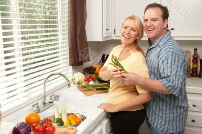 Happy Couple Enjoying An Eveing