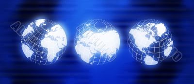 Glowing World map