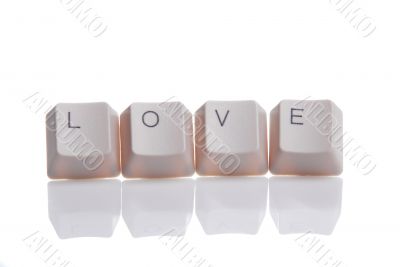 LOVE written with keyboard buttons