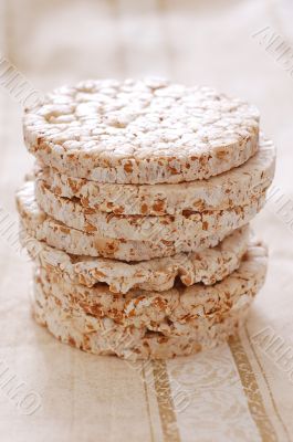 A stack of rice cakes