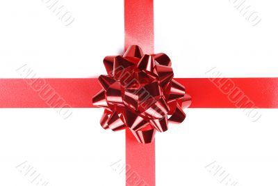 red holiday bow