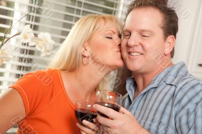Happy Couple Enjoying Wine