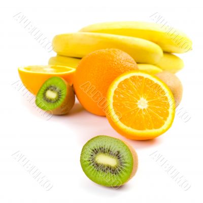 kiwi, oranges and bananas