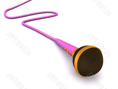 pink microphone