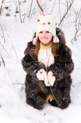child on the snow