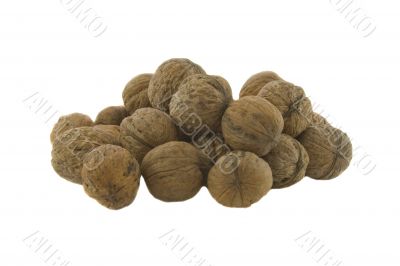 Walnuts isolated on a white background
