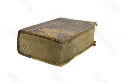  very old bible on the white background