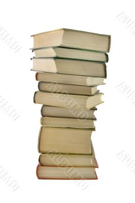 Stack of books isolated