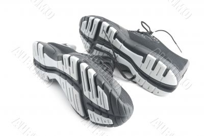 sport shoes closeup on white
