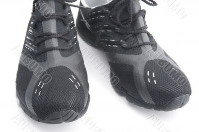 sport shoes macro on white