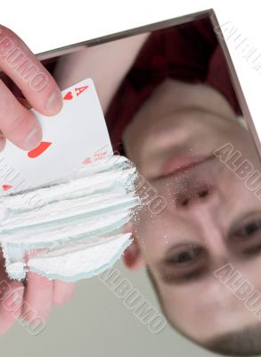 Young man mix up drug