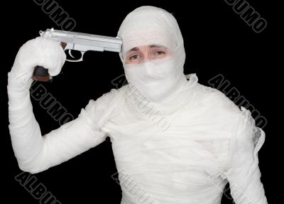 The guy in bandage commit suicide