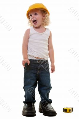 Wearing dads shoes
