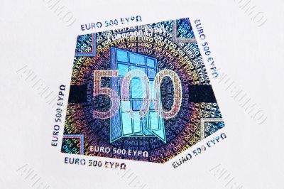 500 Euro Hologram Macro