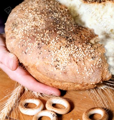 Broken potato bread