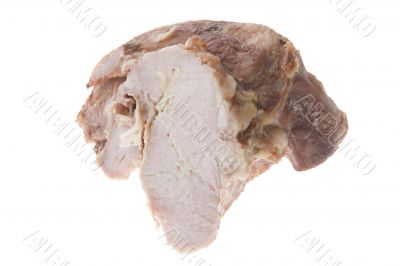 cold boiled pork close up