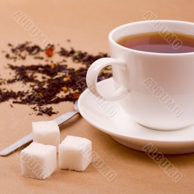 cup of tea and sugar