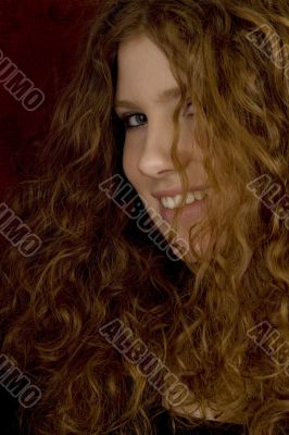 attractive girl with long red hair