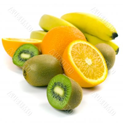 kiwi, oranges and bananas
