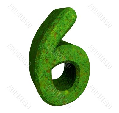 3d number 6 green