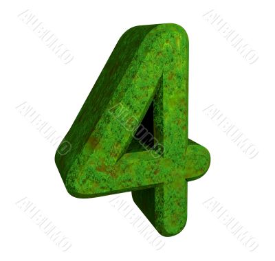 3d number 4 green