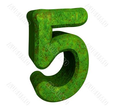 3d number 5 green