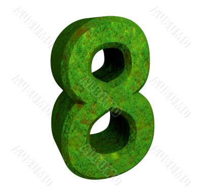 3d number 8 green
