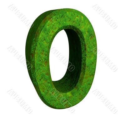 3d number 0 green