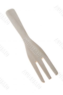 wood fork on white